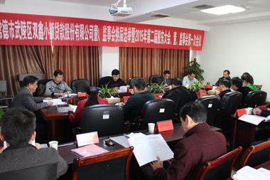 常德市武陵區雙鑫小額貸款股份有限公司董、監事會(huì )換屆選舉暨2015年第二屆股東大會(huì )、董、監事會(huì )第一次會(huì )議在公司會(huì )議室順利召開(kāi)